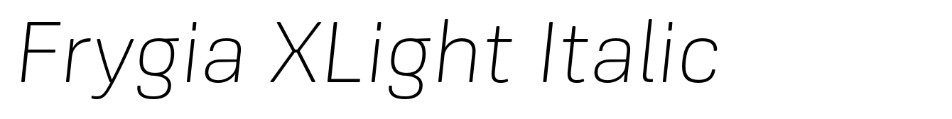 Frygia XLight Italic